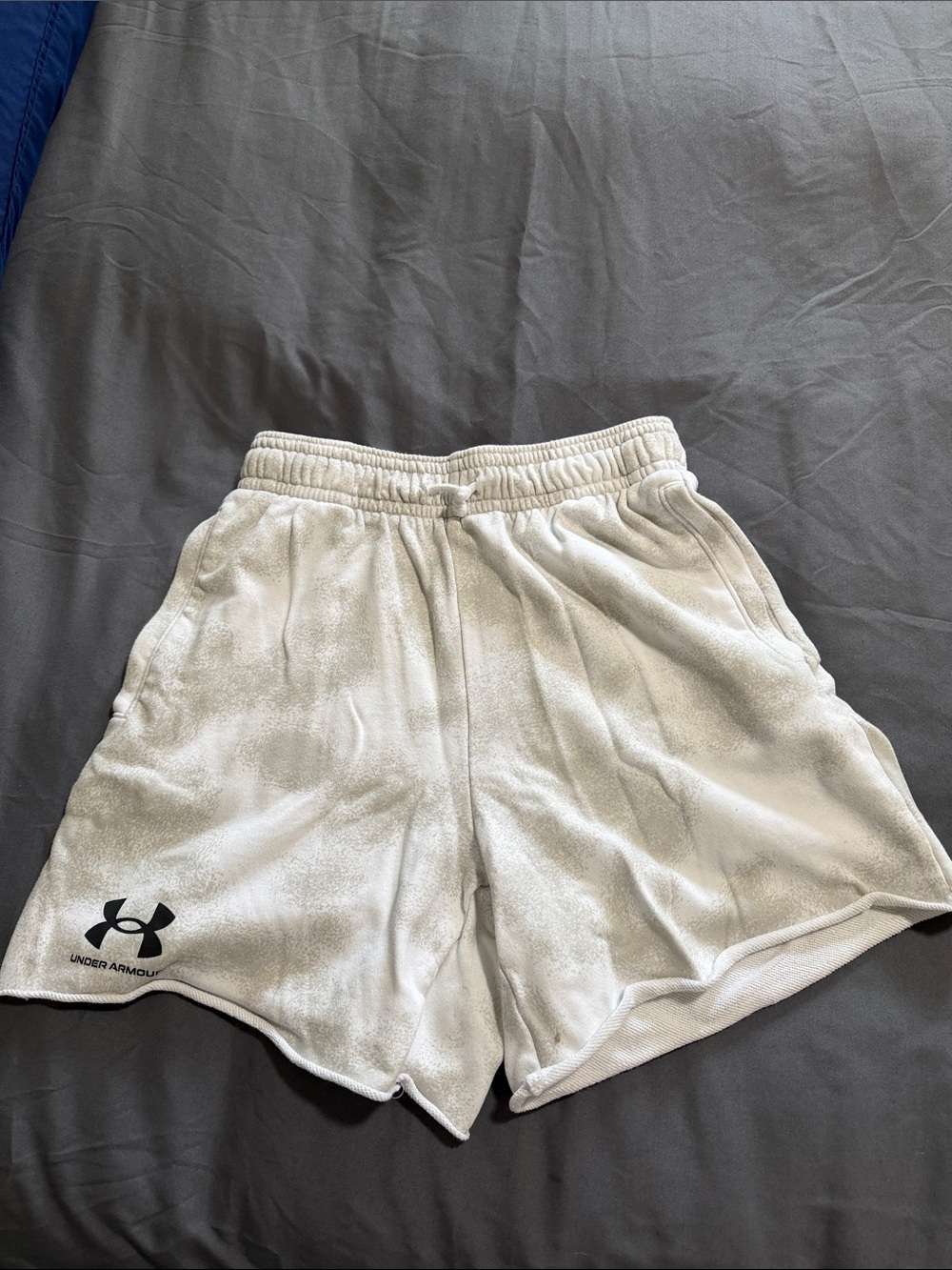 Under Armour White Men’s Athletic Shorts with Logo